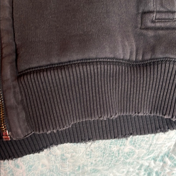 Calvin Klein  Charcoal Zip-Up sweatshirt  with Buttoned Pocket - Picture 11 of 12